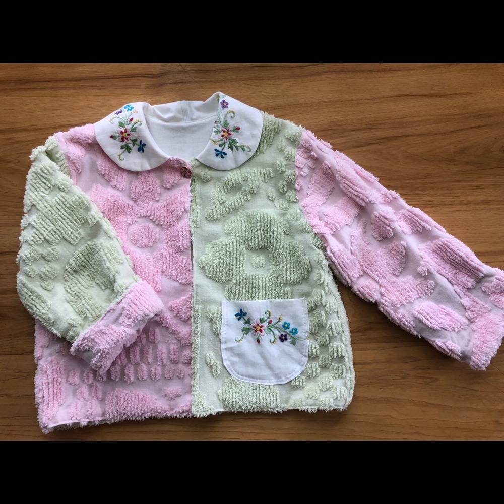 Hand made, embroidered, chenille jacket